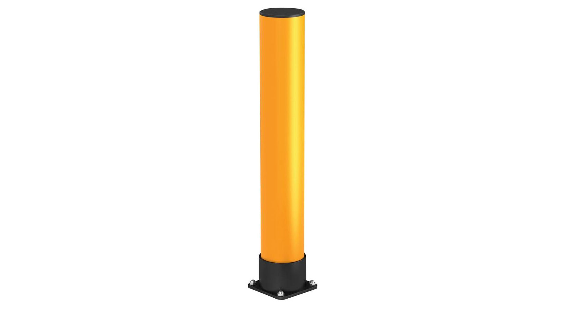 Rammschutz-Poller, HDPE, Höhe 600 mm, Durchmesser 140 mm, inkl. Montagematerial, gelb