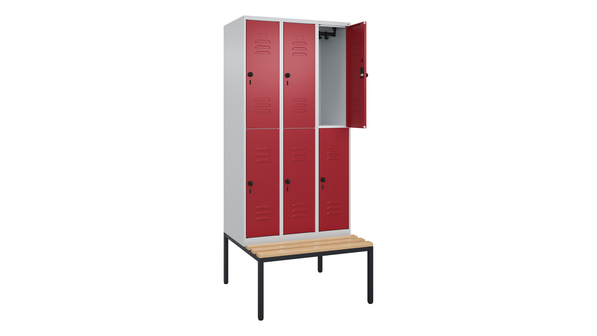 Fächerschrank, Breite 90 cm, Höhe 212 cm, Tiefe 50 cm,  Fächer