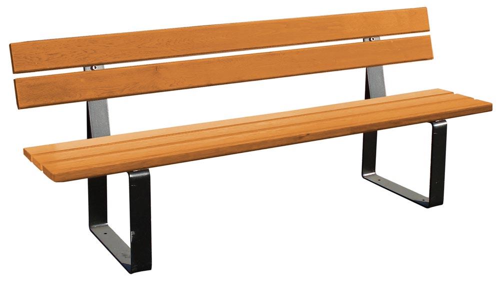 Parkbank aus Stahl/Holz - Breite: 180 cm