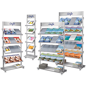 Prospektregal aus Stahl