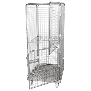 Rollbox mit Drahtgitterwänden