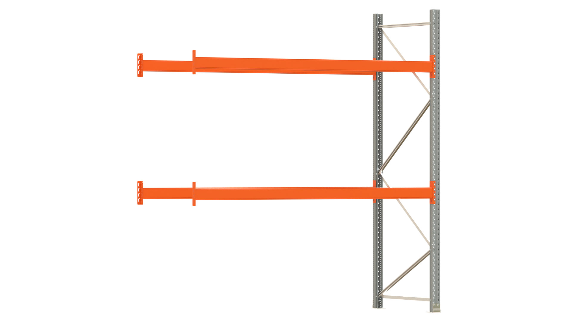 Palettenregal ARTUS - Anbaufeld - Breite 278,5 cm - Höhe 300 cm - Tiefe 110 cm - 2 Träger Ebenen