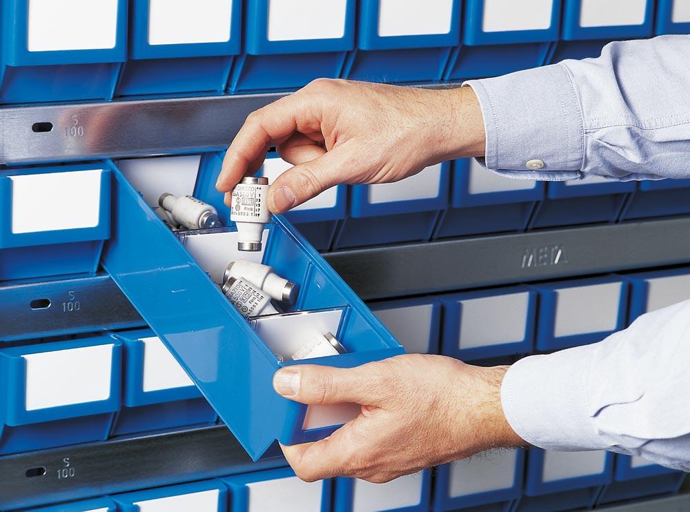 Etiketten für Regalkästen