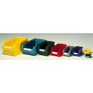 Sichtlagerkasten mit Aufhängeleiste, BxH 105x75 mm, Tiefe außen/innen 160/140 mm, Farbe blau