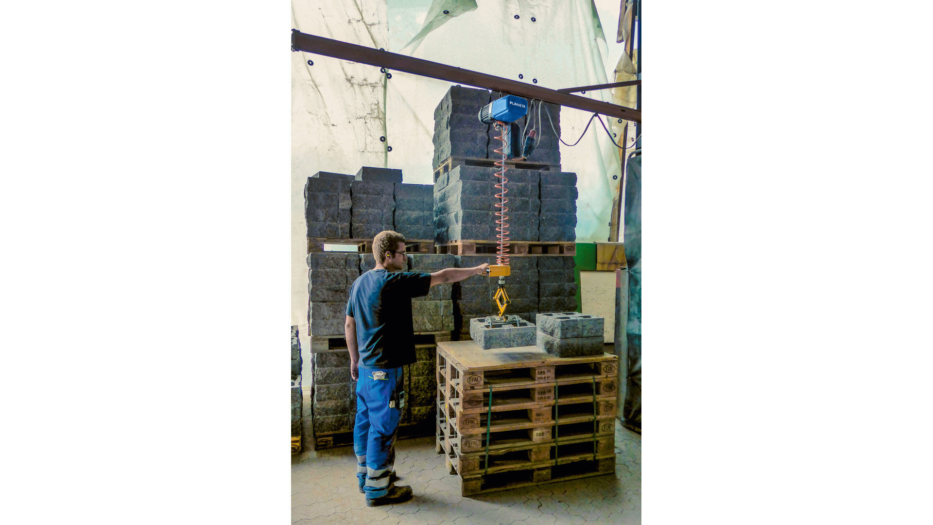 Elektro-Kettenzug mit Einhandbedienung