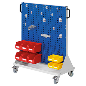 Lochplatte - Schlitzplatte, Werkstattwagen, 4 Loch-/2 Schlitzplatten