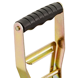 Zweiteiliger Zurrgurt, Langhebel-Druckratsche + Rahmenhaken, 4000 daN Zugkr. i. d. Umr., Gurtbreite 50 mm, L 10 m, Farbe blau, 4 Streifen, VE 2 Stück