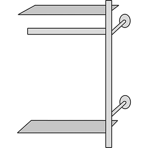 Wandgarderobe, Edelstahl-Wandgarderobensystem