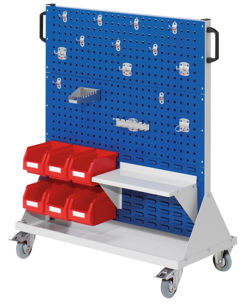 Lochplatte - Schlitzplatte, Werkstattwagen, 4 Loch-/2 Schlitzplatten
