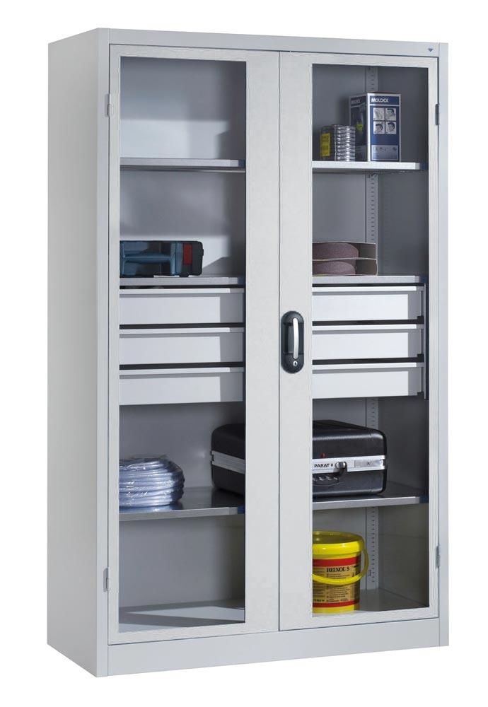 C+P Großraum Werkzeugschrank mit Sichtfenstertüren