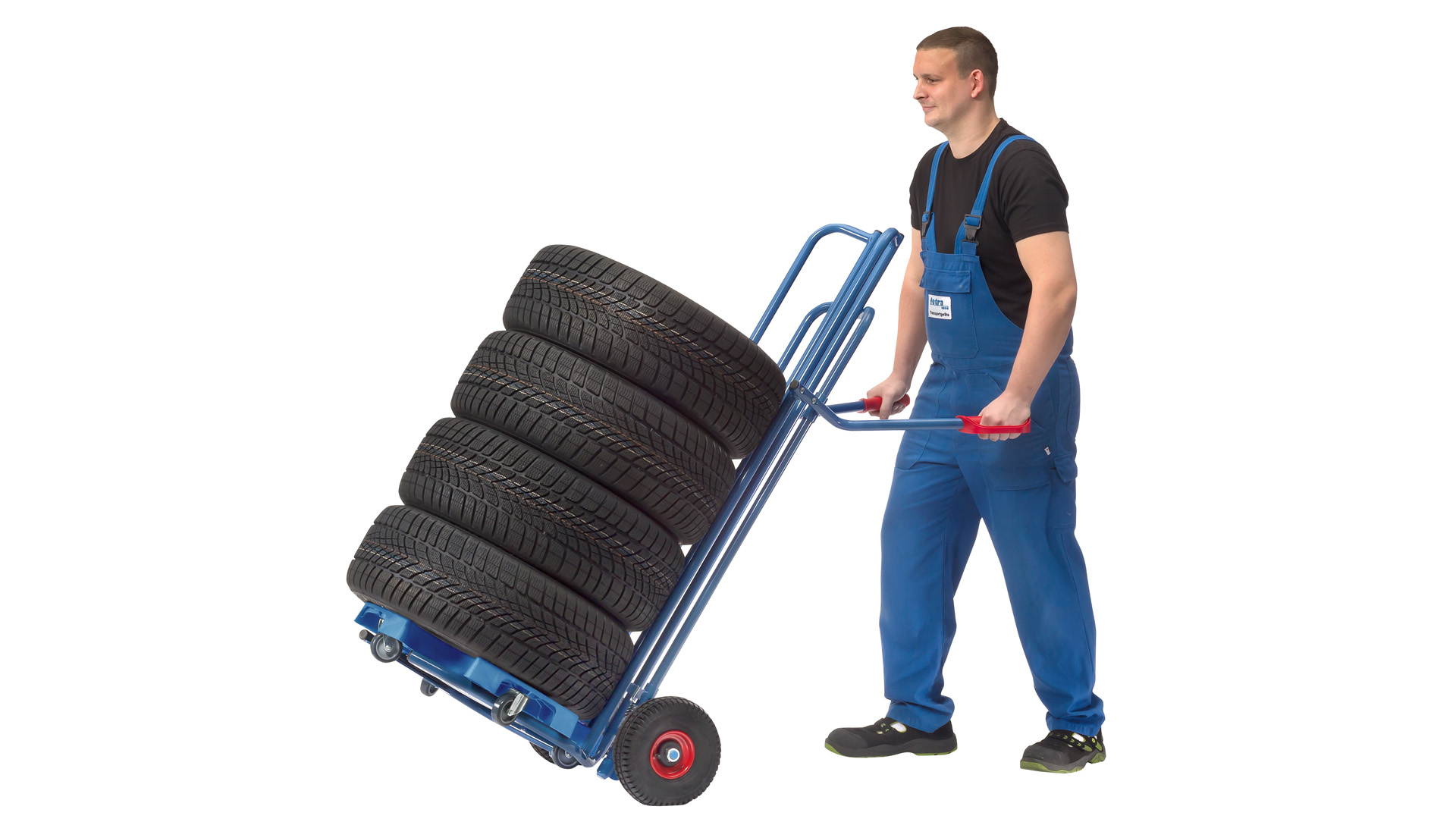 Reifenkarre, Schaufel BxL 500-885x575 mm, HxB 1510x730 mm, Traglast 200 kg, Luftbereifung