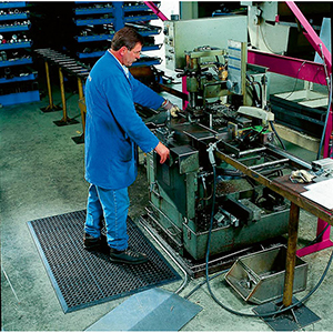 Arbeitsplatzmatte, für mittlere Beanspruchung, für trockene oder nasse Bereiche, Stärke 12,7 mm, allgemeiner Bereich, BxT 1520x910 mm, schwarz