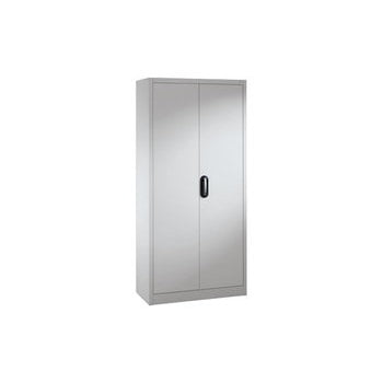 C+P Aktenschrank mit Flügeltüren, Büroschrank, Dokumentenschrank mit 21 Fächern, abschließbar, Korpusfarbe lichtgrau, Frontfarbe enzianblau, 1.950 x 930 x 400 mm (HxBxT)
