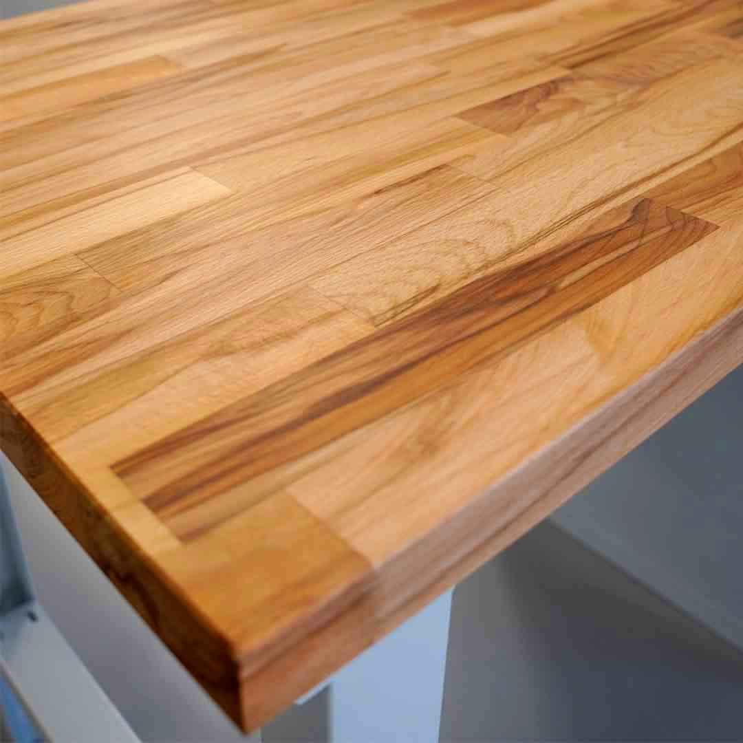 Werkbank 7000 BR, BxTxH 1500xT700xH890 mm, Platte Buche 40 mm 40 mm, 4 Schubladen 180 mm, zerlegte Anlieferung, RAL 7035/7016