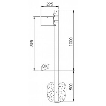 Wandaschenbecher, Aschenbecher, - 4 l - Wand- o. Pfostenmontage - Aschenbecher - anthrazitgrau