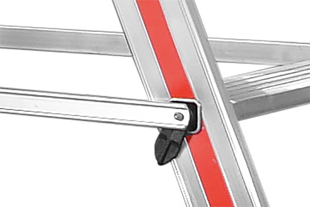 Plattformleiter mit Handlauf, klappbar, Podesthöhe o. Geländer 950 mm, 4 Stufen