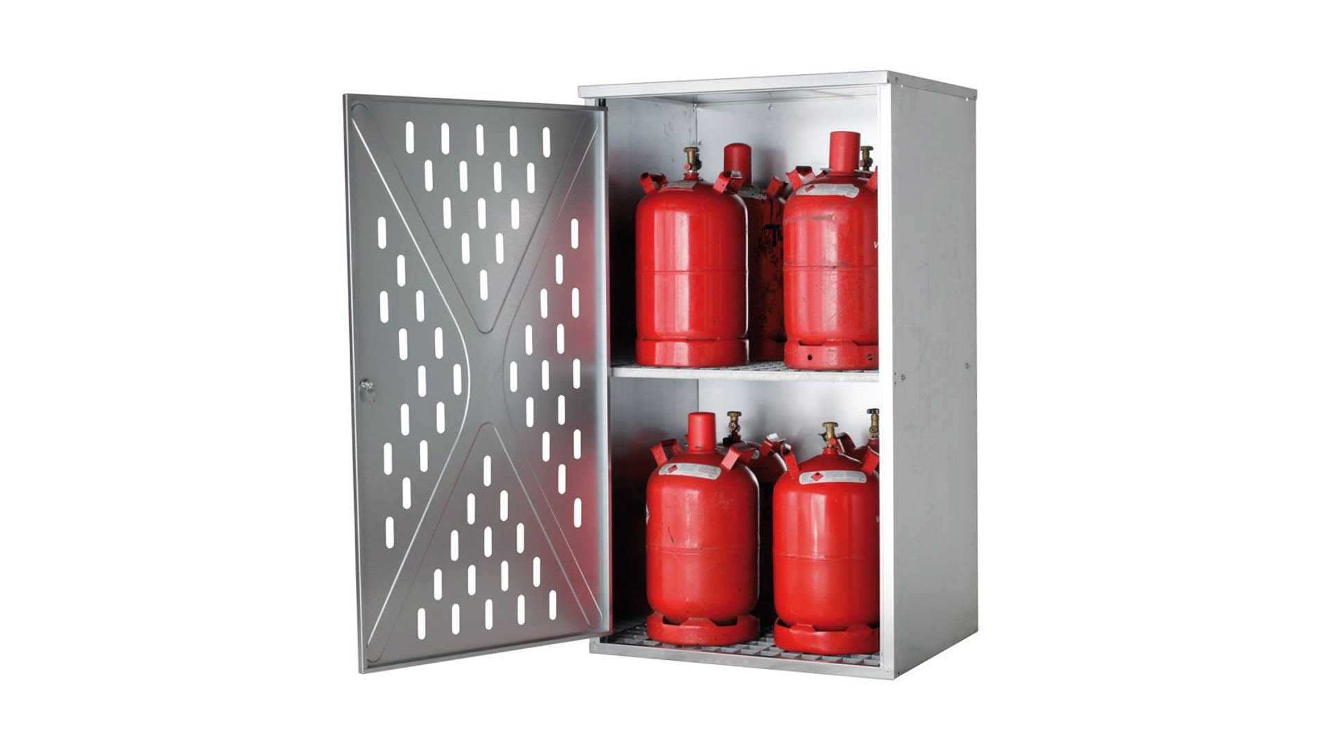 Flüssiggasflaschenschrank Außenbereich, 4×33 kg Gasflaschen