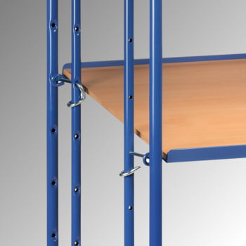 Fetra - Etagenwagen mit Schrägböden - Traglast 500 kg - 1.560 x 620 x 1.830 mm (HxBxT) - 4 Böden