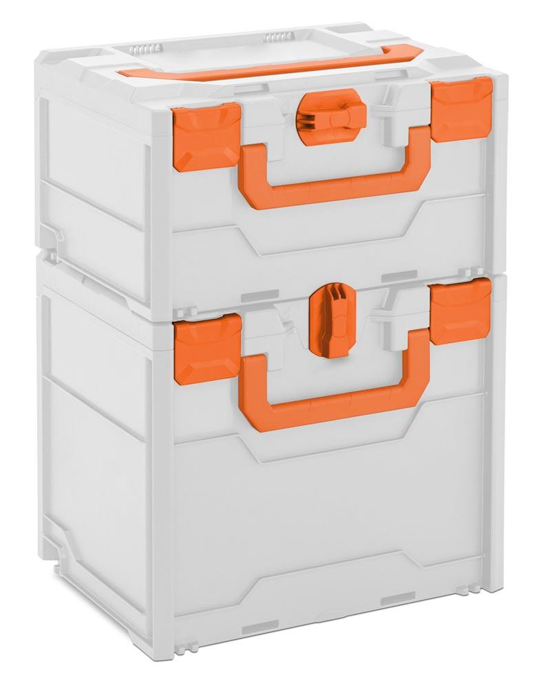 Akku-Systembrandschutzbox, BxTxH 400x300x340 mm, nicht brennbare Innenauskleidung, UN-Zulassung