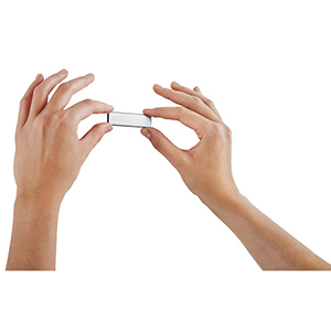 Magnetclip, selbstklebend, BxH 60x17 mm, metallic silber, VE 50 Stück