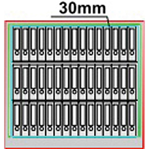 Feuergeschützter Stahlschrank, Sicherheitsstufe S1, BxTxH 1260x500x1200 mm, Volumen 513 l, 3 Böden, 2-türig, RAL 7035 lichtgrau