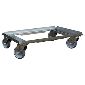 Transportroller zu eckigem Behälter