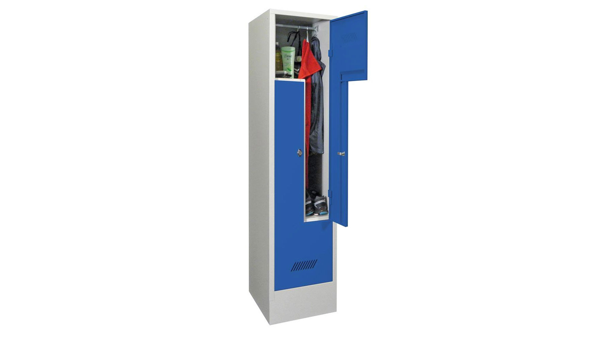 Z-Spind, Breite 40 cm, Höhe 185 cm, Tiefe 50 cm, 2 Abteile