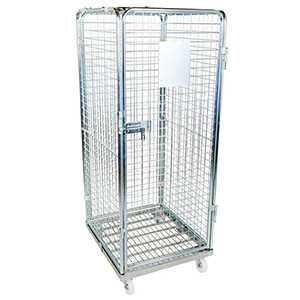 Rollbox mit Drahtgitterwänden