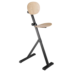 Stehhilfe mit Rückenlehne, Bezug Stoff dunkelgrau, Höhenverstellung 550-900 mm, RAL 7035