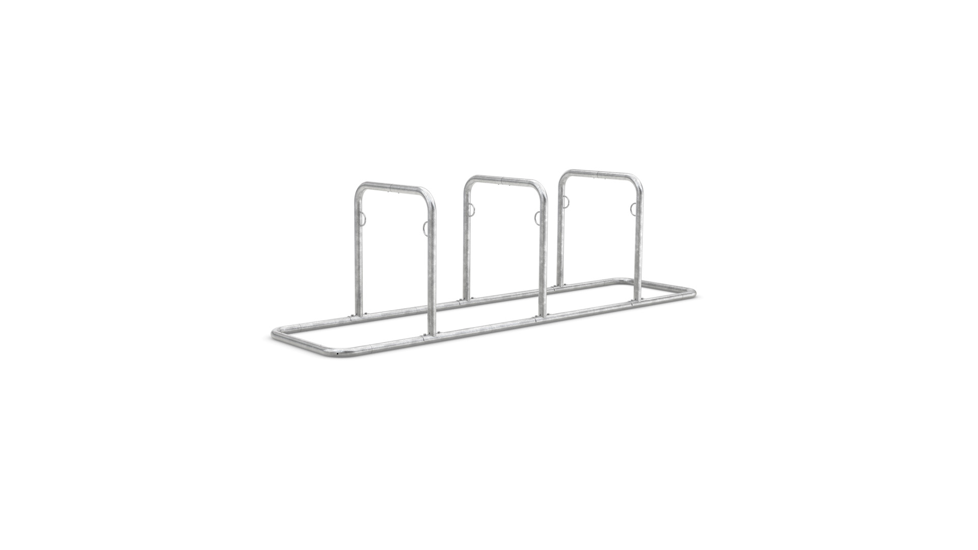 Fahrradbügel, Anlehnbügel - für 6 Fahrräder - Breite: 302 cm - verzinkt