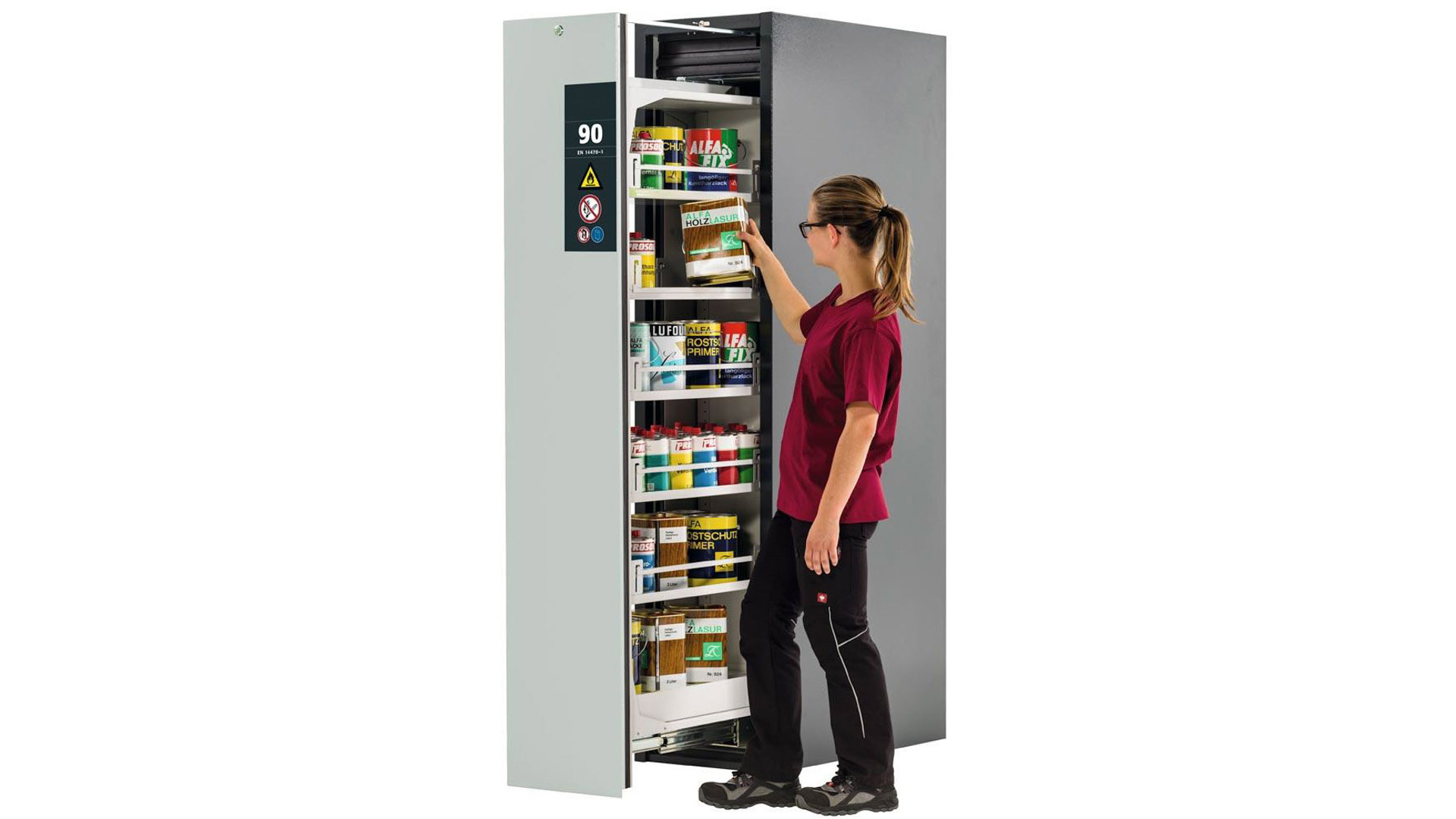 Sicherheitsschrank mit Vertikalauszug Typ 90