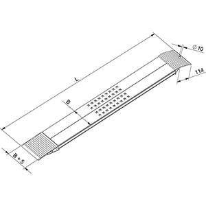 Leichte Auffahrrampe, Aluminium, Traglast 340 kg/Paar, LxB 1960x200 mm, Preis je Paar