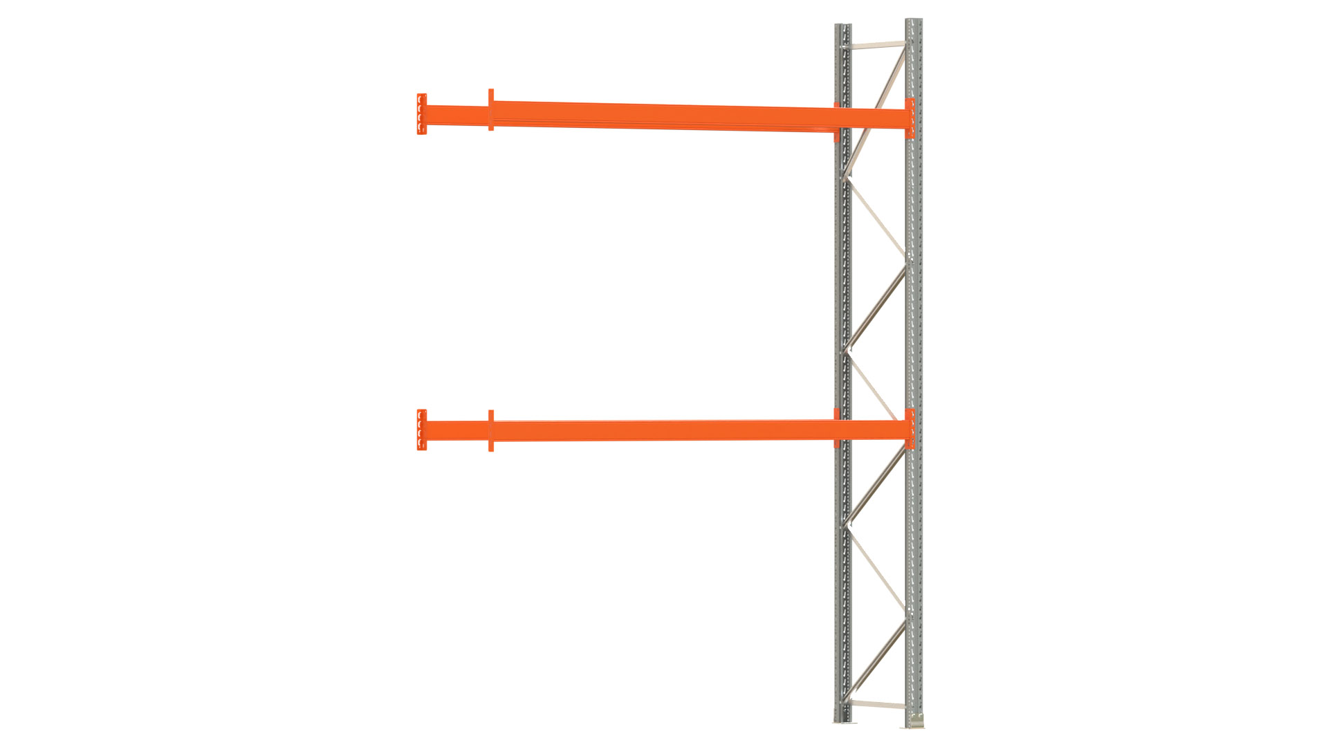 Palettenregal ARTUS - Anbaufeld - Breite 278,5 cm - Höhe 400 cm - Tiefe 80 cm - 2 Träger Ebenen