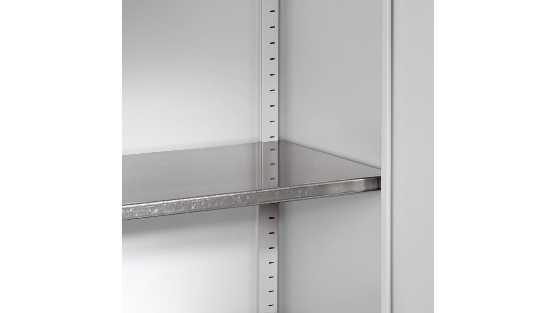 Flügeltürenschrank Basic, 4 Böden verzinkt, BxTxH 940x400x1950 mm, RAL 7035