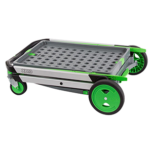 Klappwagen, BxTxH 890x550x1025 mm, zusammengeklappt 670x470x110 mm, 2 Ladeflächen, 1 Faltbox, Farbe anthrazit/grün