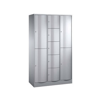 Schließfachschrank, Breite 115 cm, Höhe 195 cm, Tiefe 54 cm, 9 Fächer