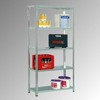 Fachbodenregal Rudi, Breite 128 cm, Tiefe 50 cm, Höhe 300 cm, 7 Böden, Schraubregal