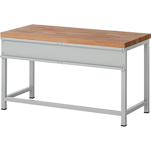 Befestigungssatz mit Stützenpaar zu Werkänke-/tische, für Tischbreite 1500 mm, RAL 7035