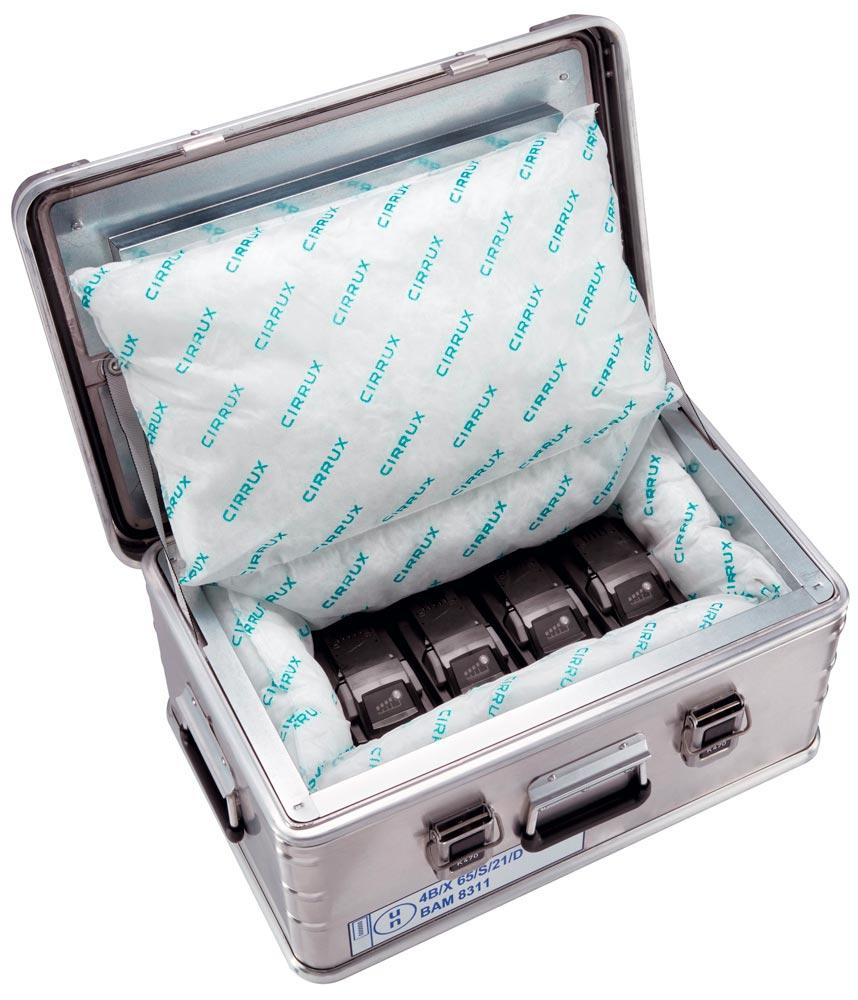 Universal-Aluminium-Transportbox für Akkus, Alu Kiste, BxTxH 600x400x250 mm, Gewicht 11,5 kg