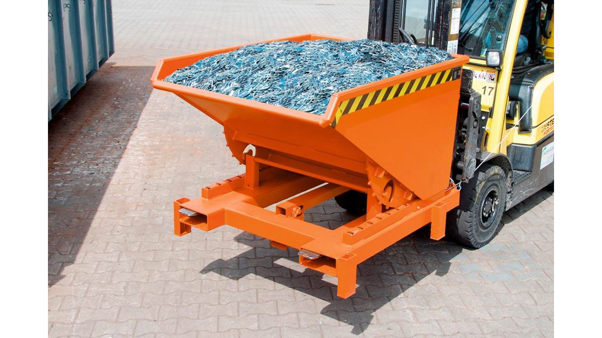 Schwerlast-Kipper - 4.000 kg - 1.200 l - automatische Entriegelung - orange