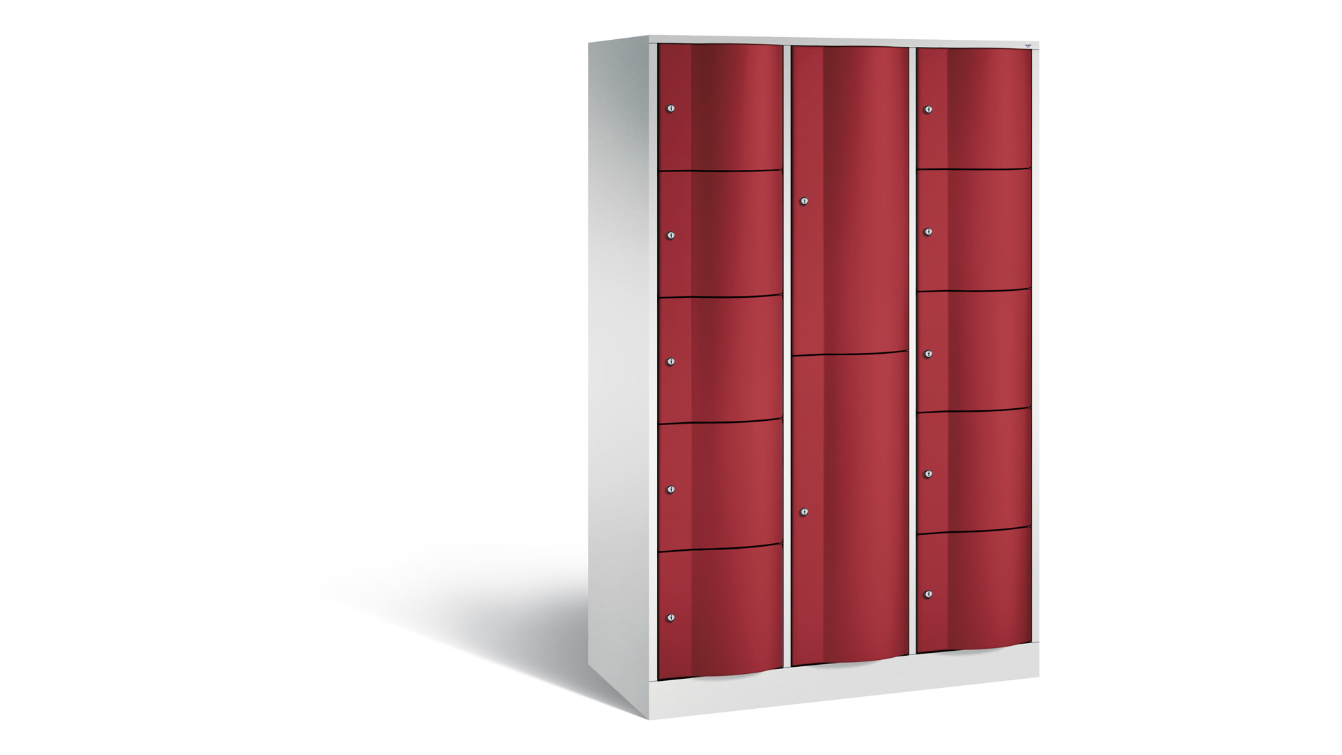 Schließfachschrank, Breite 115 cm, Höhe 195 cm, Tiefe 54 cm, 12 Fächer