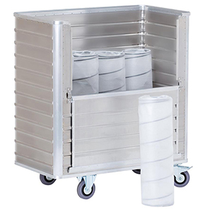 Alu-Kastenwagen mit halb abklappbarer Längswand