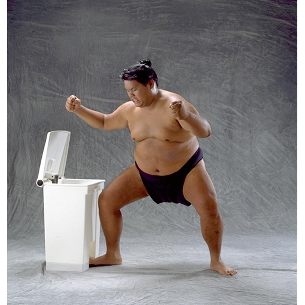 Mülleimer aus Polyethylen robust und rostfrei Volumen 68 Liter Farbe rot