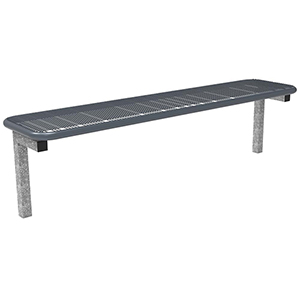 Parkbank aus Stahl - Breite: 179,5 cm - Farbe: DB 703 eisenglimmer