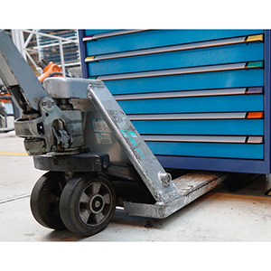 Schubladenregal, Grundfeld, 2 Verstellböden, 9 Schubladen, Traglast je 75 kg, Sockel, BxTxH 1005x695x2100 mm, RAL 7035/5012