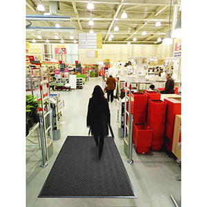 Schmutzfangmatte mit antistatischen Polypropylenfasern auf Vinylrücken, BxT 1500x900 mm, anthrazit