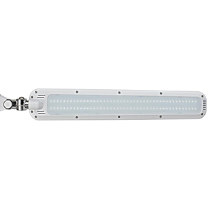 LED-Tischlampe CRAFT, Klemmfuß, Leuchtenkopf 80x450 mm, Höhe 470 mm, 90 LEDs, 14 W, dimmbar, weiß