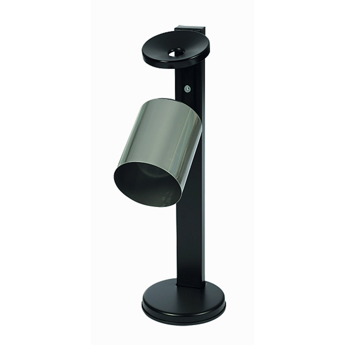 Aschenbecher am Ständer, Wandaschenbecher, abschließbar, Vol. 2,4 Liter, Durchm.xH 150x145 mm, Edelstahl, Ständer 825 mm hoch