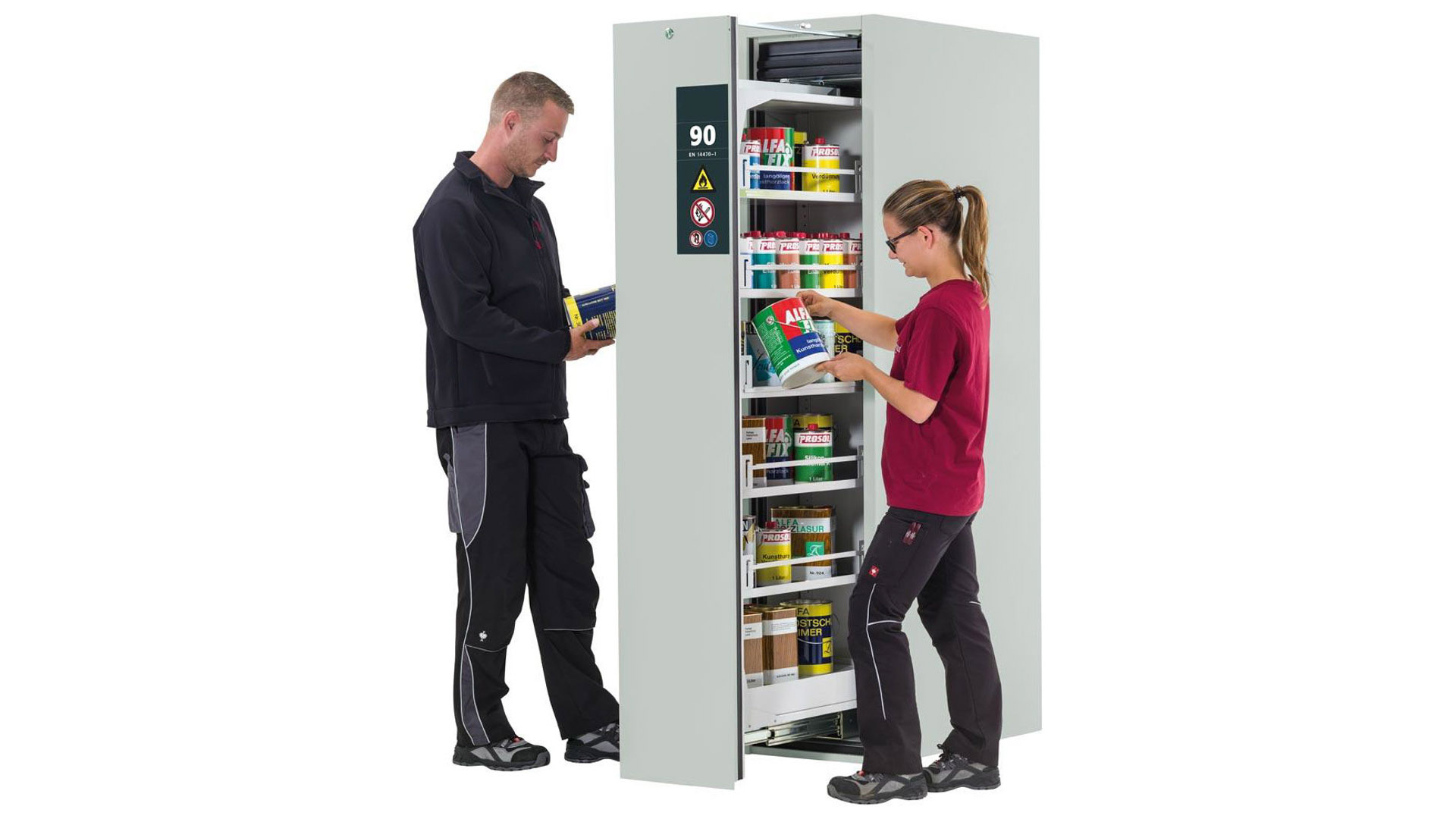 Sicherheitsschrank mit Vertikalauszug Typ 90