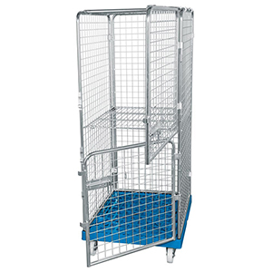 Rollbox mit Drahtgitterwänden